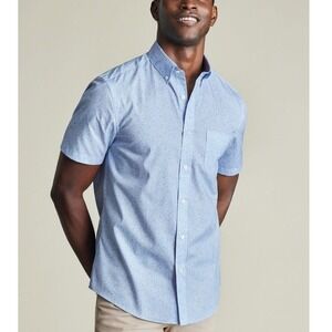 Charles Tyrwhitt Mens Short Sleeve Button Down Shirt Floral Print Size XXXL NWT